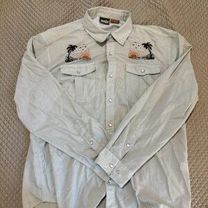 Howler Bros Men's Pearl Snap Button Down Shirt | Size: Large